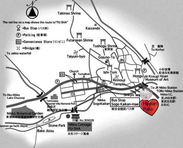 Nikko: touristic map